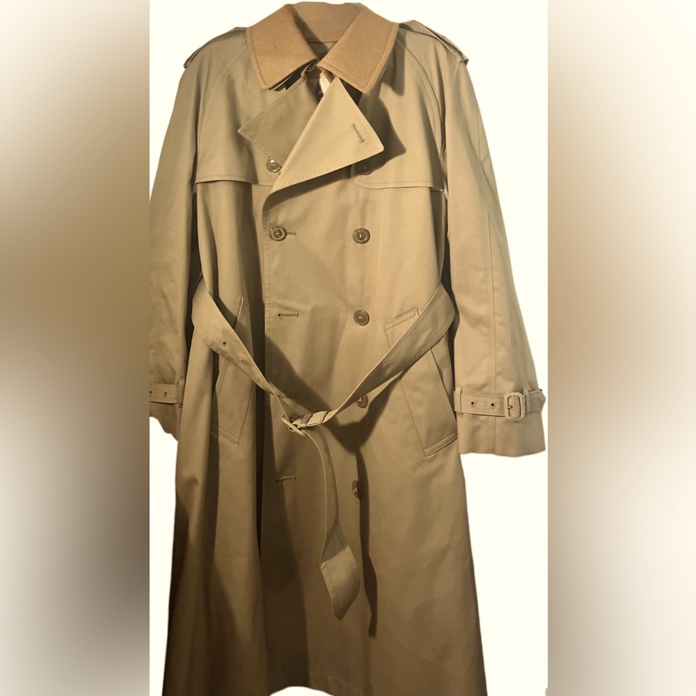 Vintage Rare Size 1980s Misty Harbor Removable Wool Liner w/ Zipper Trench Coat